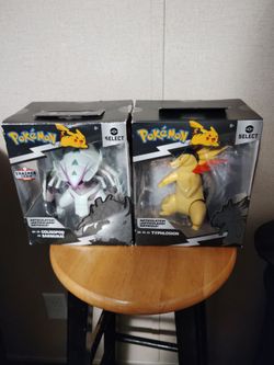 Pokemon toys golisopod and typhlosion