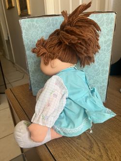 Vintage 1983 Blue Box Flower Kid Doll Red Hair Girl Hong Kong Cabbage Patch Look for Sale in Phoenix AZ OfferUp