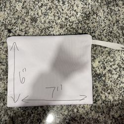 5 Pieces Sublimation Blank Cosmetic Bags Fleece Soft Lined Zipper