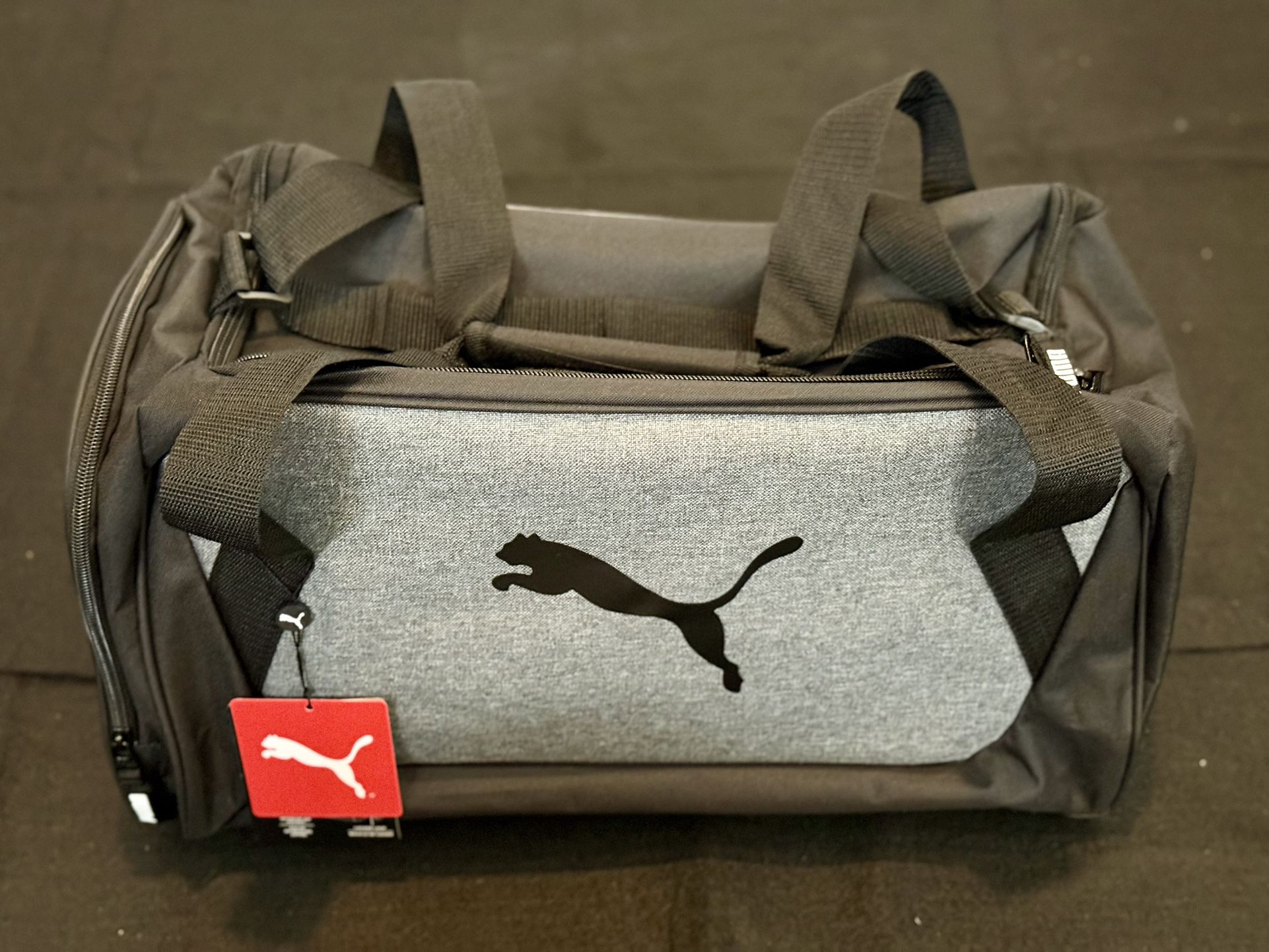 PUMA EVERCAT FORM FACTOR DUFFLE BAG, MEDIUM HEATHER/BLACK