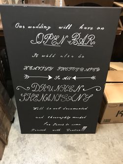 Bar wedding sign