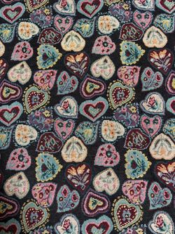 Heart Pattern Woven Tapestry Fabric