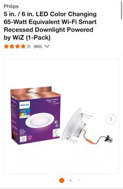 PHILIPS LED Color Changing Wi-Fi Smart Recessed Downlight