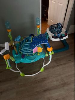 Baby walker and baby bouncer $15 each