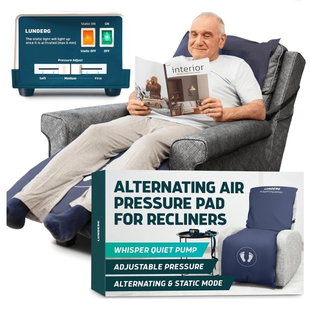 Lunderg Alternating Air Pressure Pad for Recliner Chair Pressure Relief Cushion Topper for Recliner