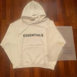 Fear of God Essentials White Sweater– Men’s Size Large – New With Tags