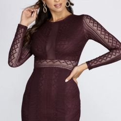 Burgundy Mini Dress
