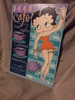 Betty boop tin sign