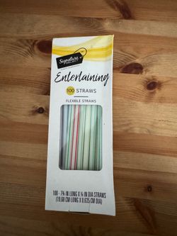 Signature Select! Flexible Straws, 100 ct