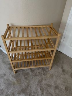 IKEA, bamboo shoe rack