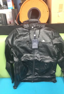 Leather jacket emporio brand new different sizes