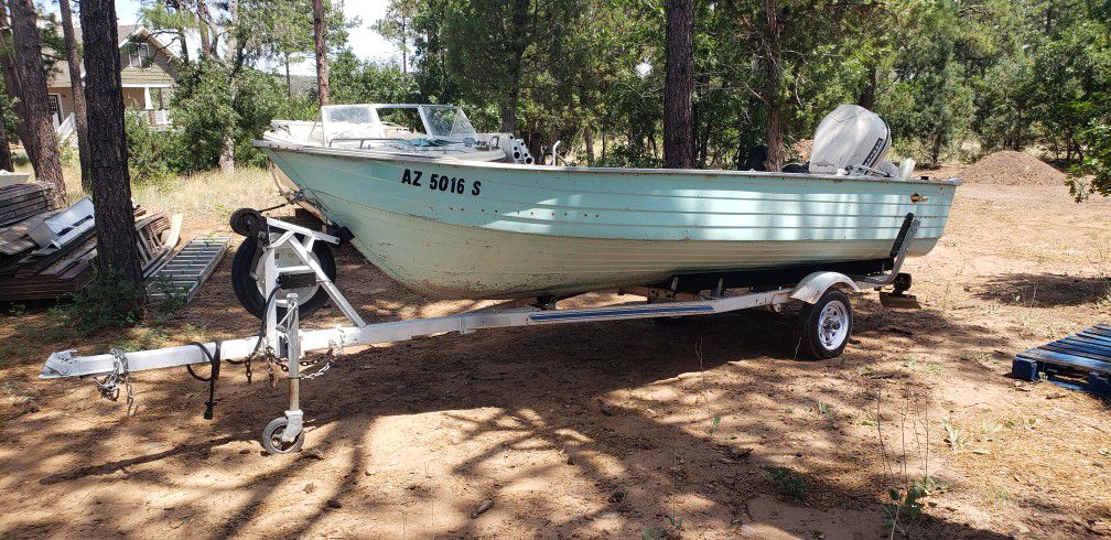 16' Mirror Craft With 60hp Johnson Outboard 