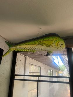 Outside decor core 360 fish hand carved and painted