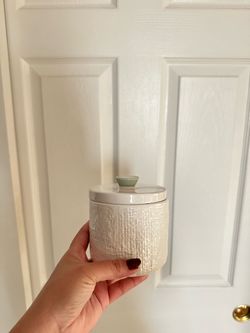 Small White Ceramic Canister