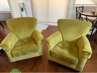 100% Custom-Made Velvet Accent Chairs – One-of-a-Kind Pair