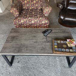 Rustic Industrial Coffee Table - Good Condition w/ Light Wear - 43x15.5x23.5