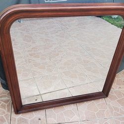 Vintage Ornate Mirror Wood 