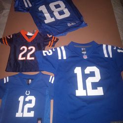 NFL Lot Of 4 Nike And Reebok Youth Jerseys 