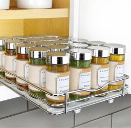 LYNK PROFESSIONAL® Pull Out Spice Organization for Cabinets - 8-3/8 inch Wide – Spice Rack for Inside Cabinets, Slide Out Spice Rack Organizer for cab