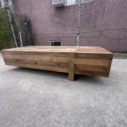 Four Hands Rustic Reclaimed Wood Coffee Table.