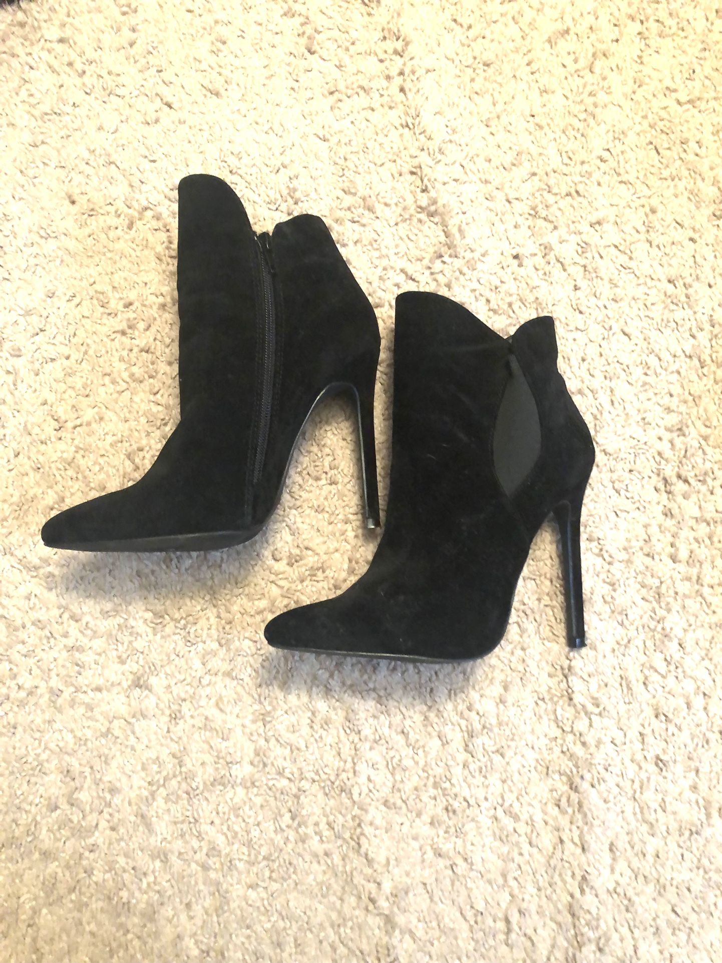 Black High Heel Booties
