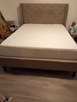 Queen size bed and frame