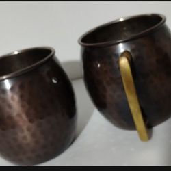 SET OF 2 COPPER MUGS BY 10 STRAWBERRY STREET MOSCOW - 26 oz Fl