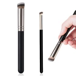 New 2-Piece Angled Concealer Brush Set for Liquid and Cream Foundation