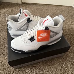 Men’s Air Jordan 4 Retro White Cement Sz 13