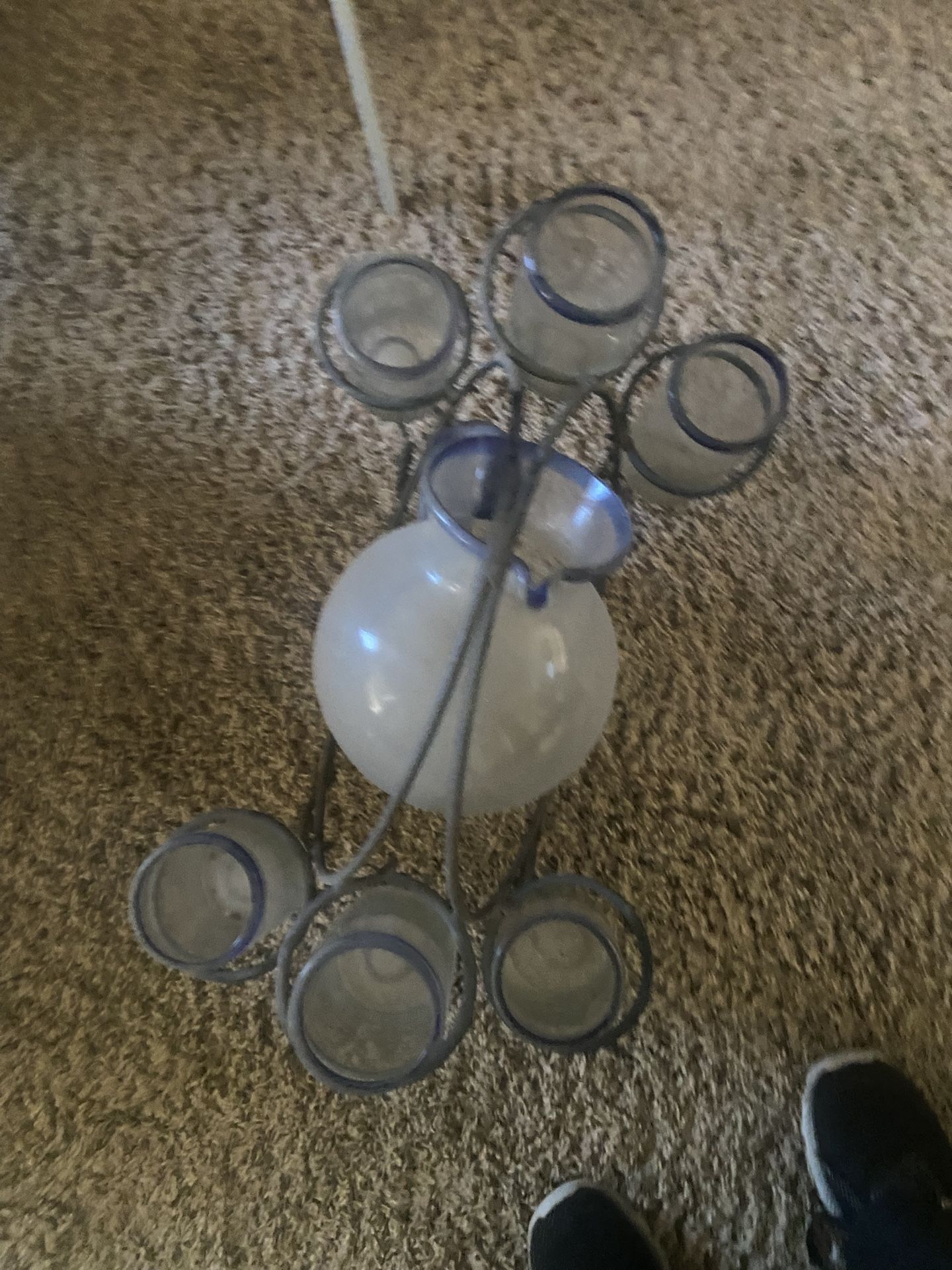 Iron, glass & cocktails -Vintage glasses w/ iron carrier