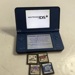 Nintendo DSi XL with 4 Games