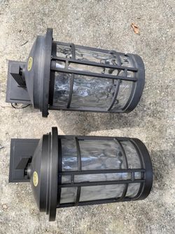 Outdoor sensor light sconces