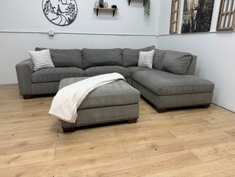Thomasville Sectional Couch with Ottoman Pick Up