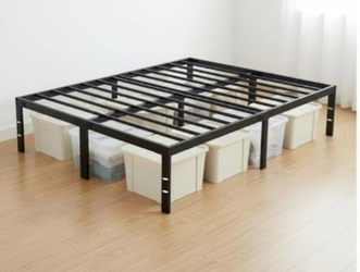 queen metal unopen bedframe