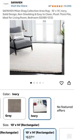 Safavieh Milan Shag Collection Ivory Area Rug - 10' x 14'