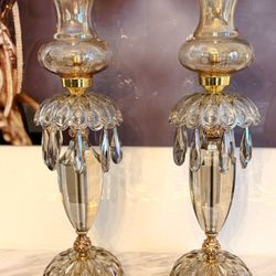   genuine crystal candlestick 