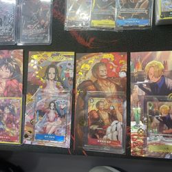 One Piece And Pokemon Tcg Cards 