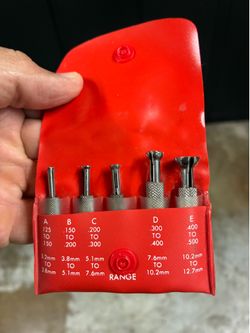 Starrett S830F Small Hole Gage Set S 830 5 Gages .125-.500" USA Authentic