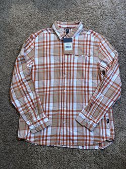 NWT The North Face Junction Woven Flannel Shirt Copper Plaid Size XL MSRP $85