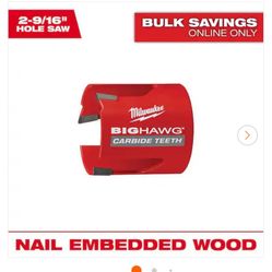 Milwaukee 2-9/16 in. Big Hawg Carbide Hole Saw