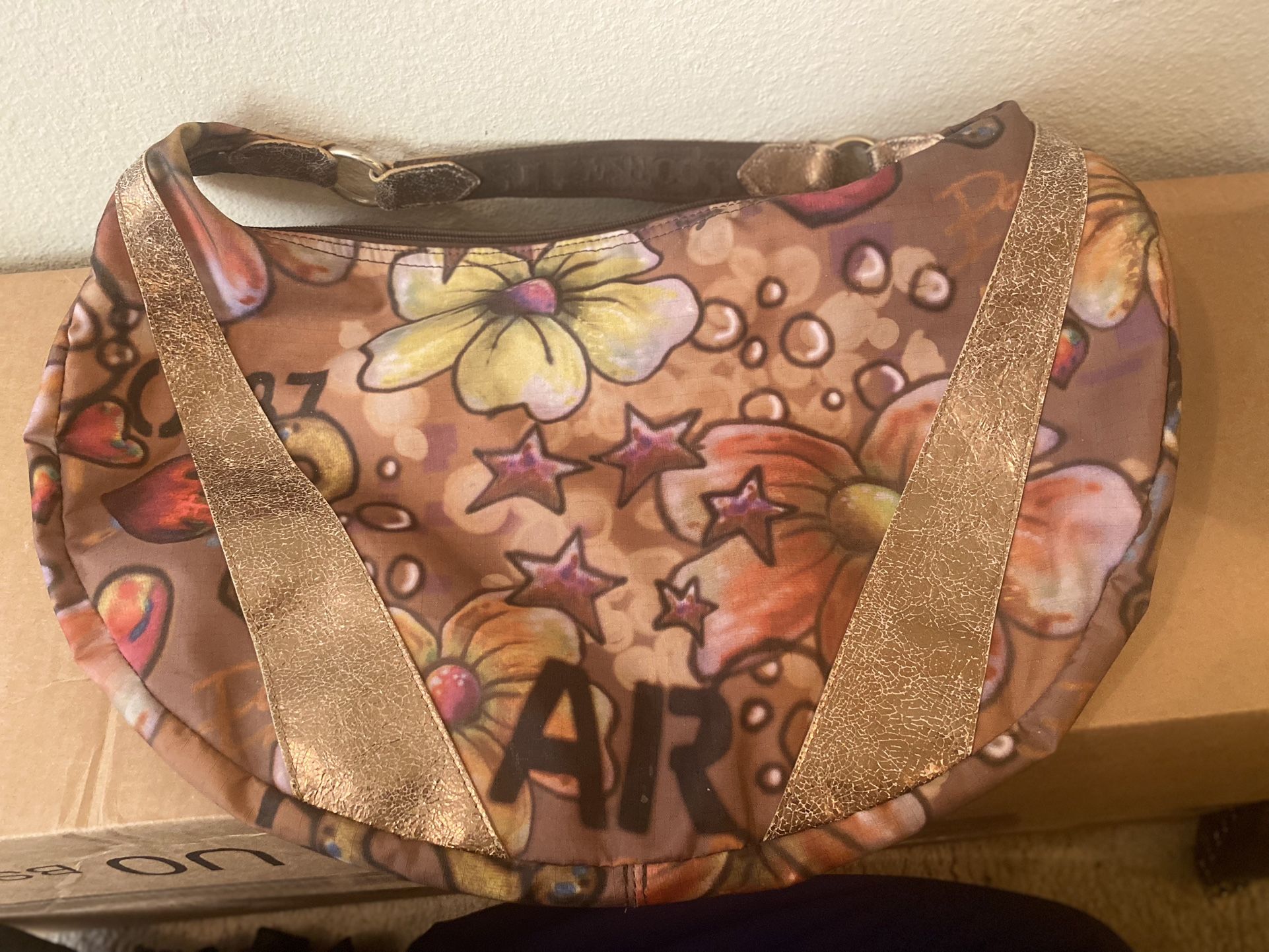 LeSportSac Large Grafitti Sable Shoulder Bag Leather