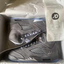 Size 4.5 Jordan 5 Wolf Grey