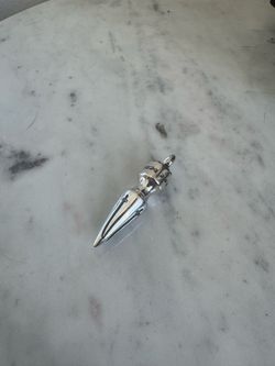 Chrome heart spike pendant and chain