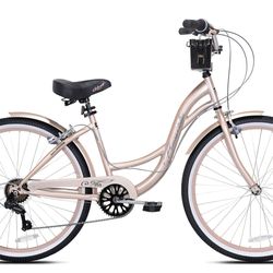 Pink 26" Kent Bayside cruiser bicycle