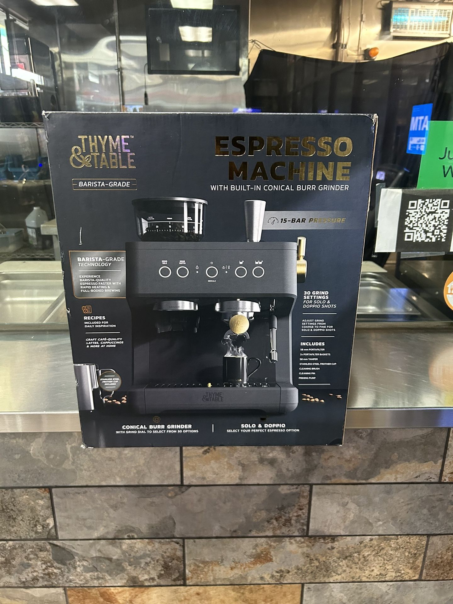 THYME & TABLE BARISTA GRADE ESPRESSO MACHINE TT1111R