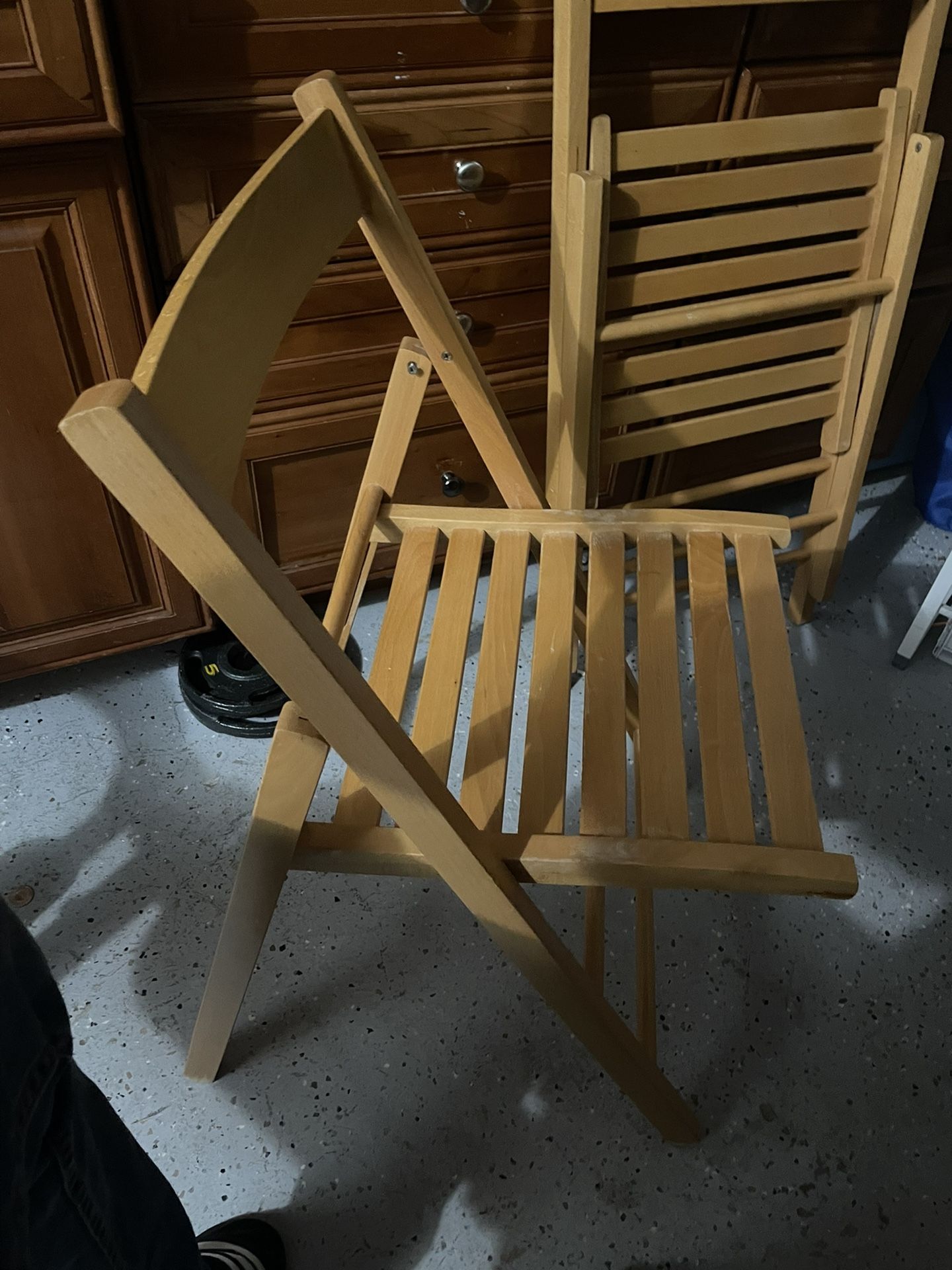 Wooden fold Out Chairs  $20 Each 