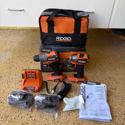 RIDGID 18V NUKE SubCompact Brushless Cordless 2-Tool Combo Kit with Drill/Driver, Impact Driver, (2) Batteries & Charger