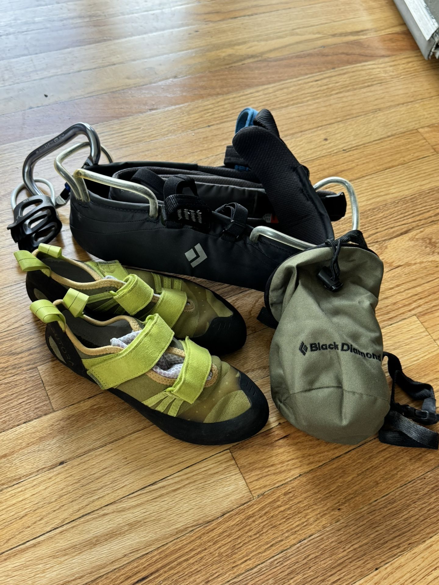 Butora Climbing Shoes, Black Diamond Harness and Chalk bag,All Products : American Fashion Style Bags On Sale
