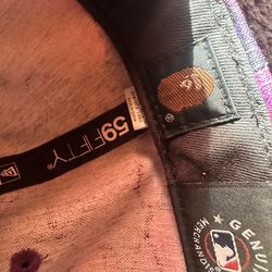 Purple  camouflage New era bathing ape hat