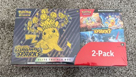 Pokémon Surging Sparks Elite Trainer & Booster Bundle Costco NEW